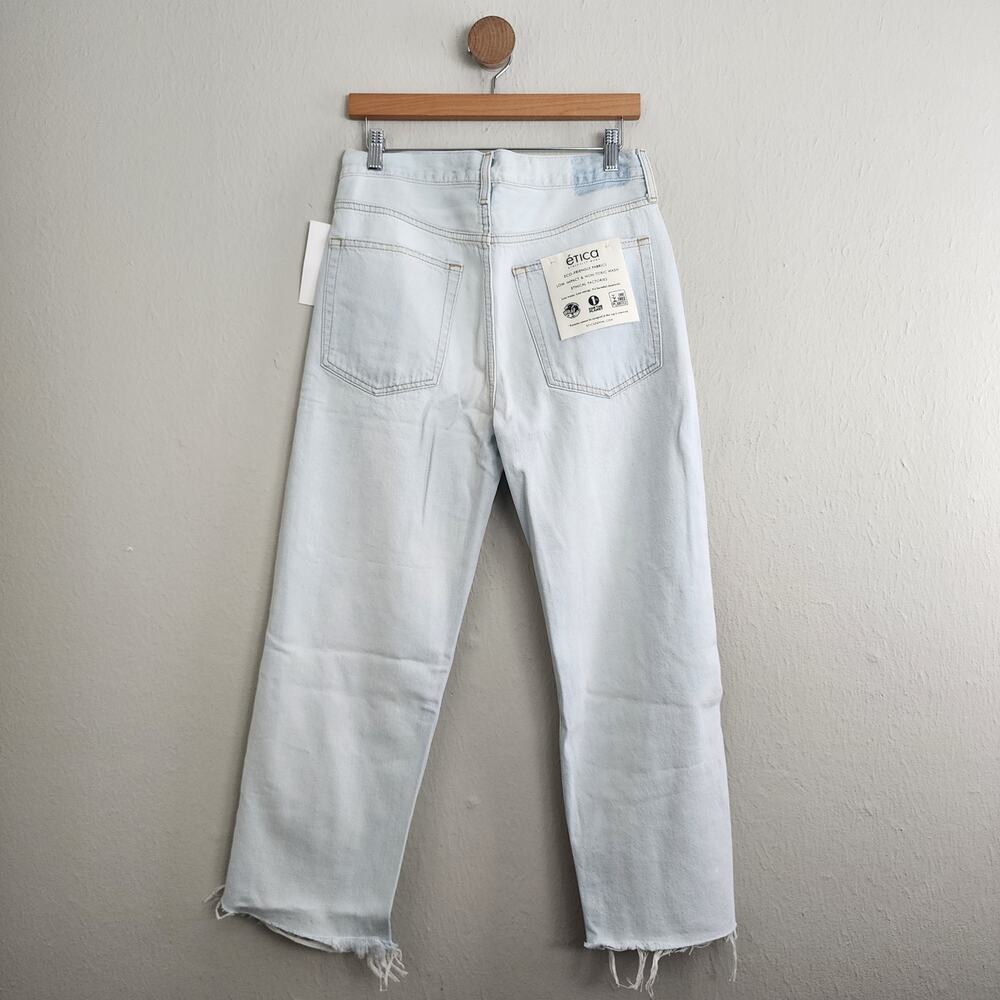 NWT Etica Altin Loose Fit Crop Jeans Distressed Light Wash Anthropologie - 27 - Picture 13 of 14